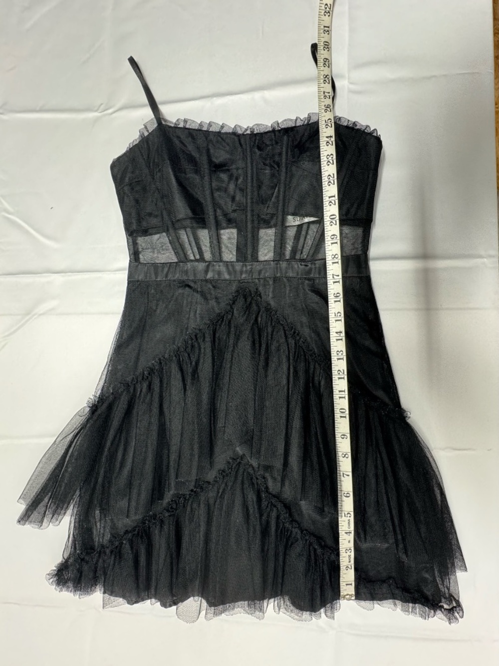 Sipaiya Black Tiered Tulle Corset Dress - Size L - NEW Without Tags. - Picture 6 of 11